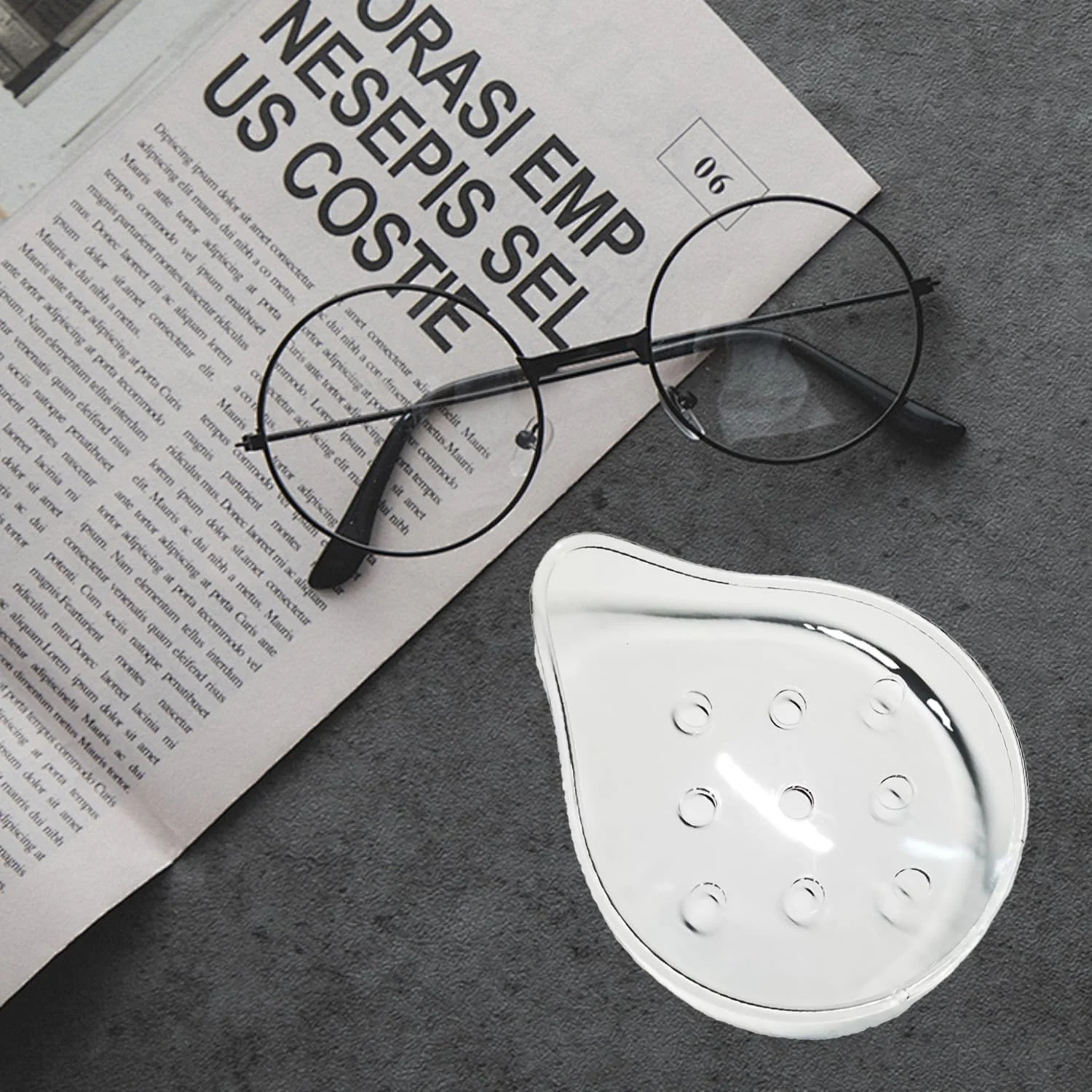 پد چشم پلاستیکی 9 سوراخه، ماسک چشم شفاف متخلخل، لوازم مراقبت از چشم تهویه دار برای بزرگسالان و کودکان، 6 عدد