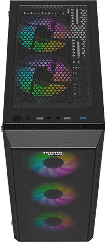 کیس کامپیوتر گیمینگ مید تاور Twisted Minds 03 Apex، پنل جلویی مشبک و پنل کناری شیشه حرارت دیده، 3 فن 120 میلیمتری ARGB، قابلیت نصب رادیاتور تا 420 میلیمتر، USB 3.0 USB Type-C + HD، مشکی | TM-GM-I-B کیس کامپیوتر گیمینگ مید تاور Twisted Minds 03 Apex، پنل جلویی مشبک و پنل کناری شیشه حرارت دیده، 3 فن 120 میلیمتری ARGB، قابلیت نصب رادیاتور تا 420 میلیمتر، USB 3.0 USB Type-C + HD، مشکی | TM-GM-I-B