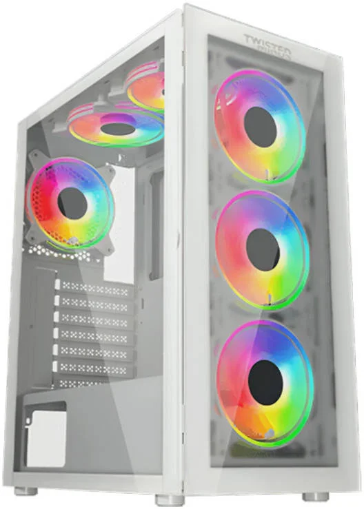 کیس کامپیوتر گیمینگ مید تاور Twisted Minds Manic Shooter-03 ATX، پنل جلویی و جانبی شیشه حرارت دیده، دارای 4 فن ARGB 120 میلیمتری از پیش نصب شده، پشتیبانی از رادیاتور تا 360 میلیمتر، فیلتر گرد و غبار، USB 3.0 / USB 1.1، سفید | TM350-18-W کیس کامپیوتر گیمینگ مید تاور Twisted Minds Manic Shooter-03 ATX، پنل جلویی و جانبی شیشه حرارت دیده، دارای 4 فن ARGB 120 میلیمتری از پیش نصب شده، پشتیبانی از رادیاتور تا 360 میلیمتر، فیلتر گرد و غبار، USB 3.0 / USB 1.1، سفید | TM350-18-W