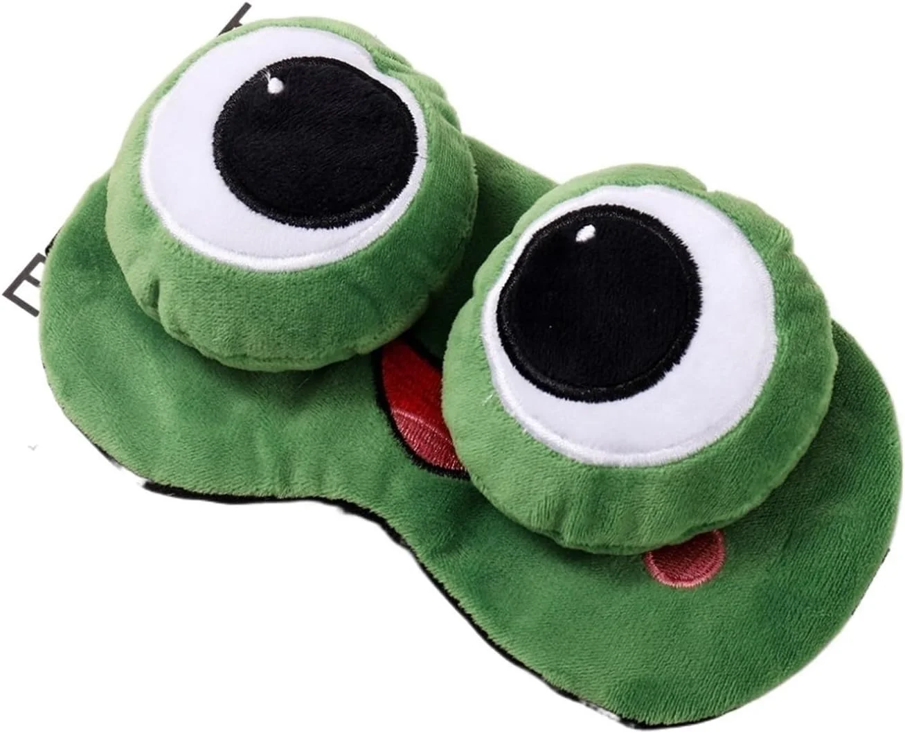 چشم بند خواب پولیشی طرح دار، پوشش چشم پولیشی، مناسب مسافرت و استراحت، طرح کارتونی، مناسب بزرگسال (رنگ: قورباغه B)