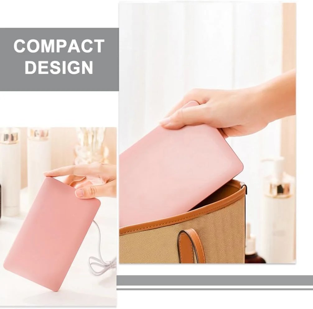 گرم کننده ماسک، آینه آرایشی گرم کننده ماسک، دستگاه گرم کننده ماسک ورقه ای، مراقبت از صورت، گرم کننده ماسک برای مراقبت از پوست، گرم کننده ماسک صورت برای زمستان، صورتی، 17.00X10.50X2.50CM