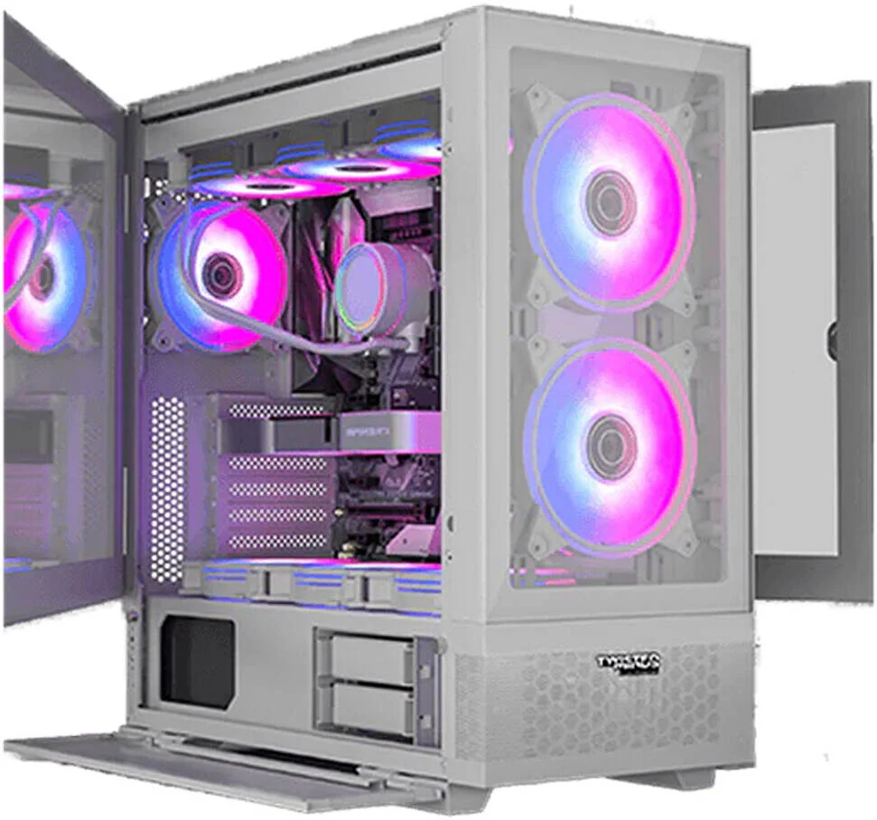 کیس کامپیوتر گیمینگ مید تاور Twisted Minds Minimalist -04 E-ATX، پنل شیشه حرارت دیده + مشبک، خنک کننده کافی، دارای 4 فن 120 میلی متری ARGB از پیش نصب شده، قابلیت نصب AIO تا 420 میلی متر، USB 3.0 / 2.0, HD، سفید | TM-X5-W کیس کامپیوتر گیمینگ مید تاور Twisted Minds Minimalist -04 E-ATX، پنل شیشه حرارت دیده + مشبک، خنک کننده کافی، دارای 4 فن 120 میلی متری ARGB از پیش نصب شده، قابلیت نصب AIO تا 420 میلی متر، USB 3.0 / 2.0, HD، سفید | TM-X5-W