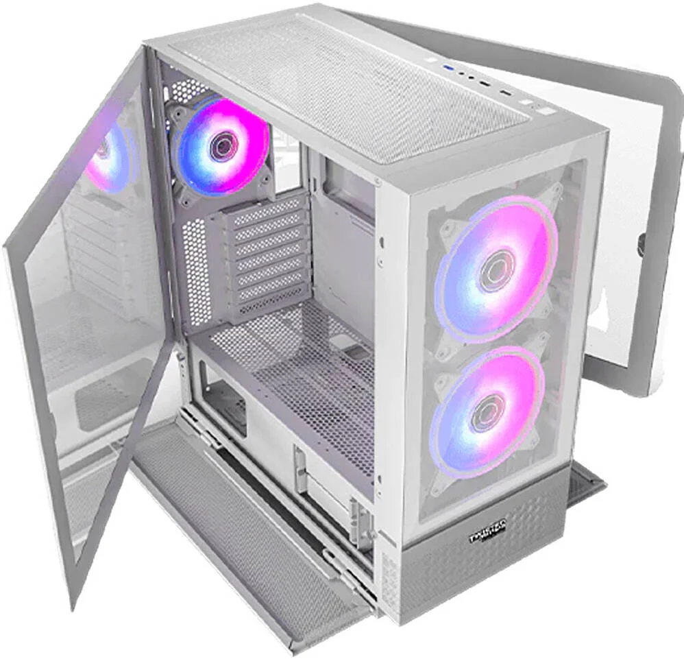 کیس کامپیوتر گیمینگ مید تاور Twisted Minds Minimalist -04 E-ATX، پنل شیشه حرارت دیده + مشبک، خنک کننده کافی، دارای 4 فن 120 میلی متری ARGB از پیش نصب شده، قابلیت نصب AIO تا 420 میلی متر، USB 3.0 / 2.0, HD، سفید | TM-X5-W کیس کامپیوتر گیمینگ مید تاور Twisted Minds Minimalist -04 E-ATX، پنل شیشه حرارت دیده + مشبک، خنک کننده کافی، دارای 4 فن 120 میلی متری ARGB از پیش نصب شده، قابلیت نصب AIO تا 420 میلی متر، USB 3.0 / 2.0, HD، سفید | TM-X5-W