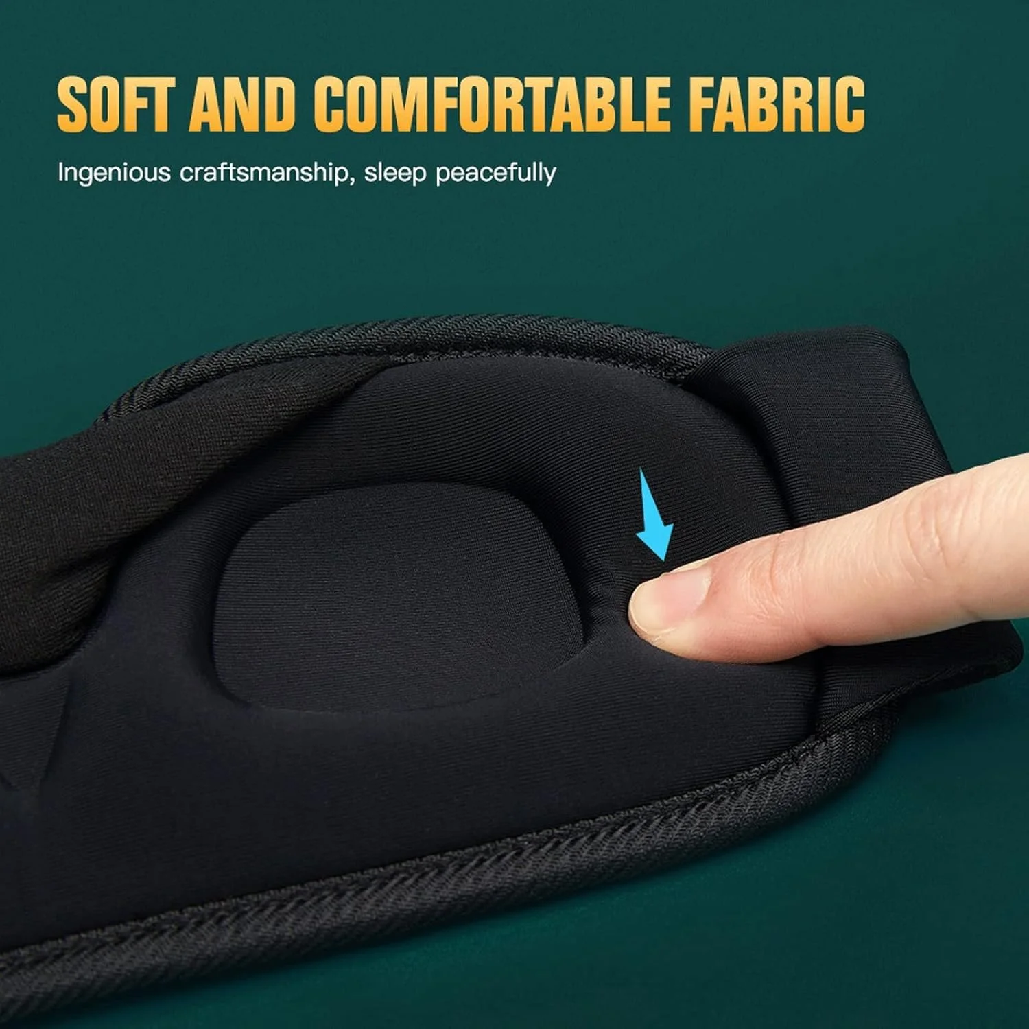 ماسک چشم سه بعدی خواب، مسدود کننده نور، ماسک چشم نرم برای کمک به خواب، ماسک چشم برای مسافرت، سایه چشم شبانه تنفسی