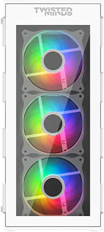 کیس کامپیوتر گیمینگ ATX مید تاور Twisted Minds Titan، پنل جلویی شیشه ای و پنل کناری شیشه حرارت دیده، 8 فن ARGB 120 میلی متری، قابلیت نصب رادیاتور تا 360 میلی متر، USB 3.0 USB Type-C، USB 1.0، HD، سفید | TM-GM-III-W کیس کامپیوتر گیمینگ ATX مید تاور Twisted Minds Titan، پنل جلویی شیشه ای و پنل کناری شیشه حرارت دیده، 8 فن ARGB 120 میلی متری، قابلیت نصب رادیاتور تا 360 میلی متر، USB 3.0 USB Type-C، USB 1.0، HD، سفید | TM-GM-III-W