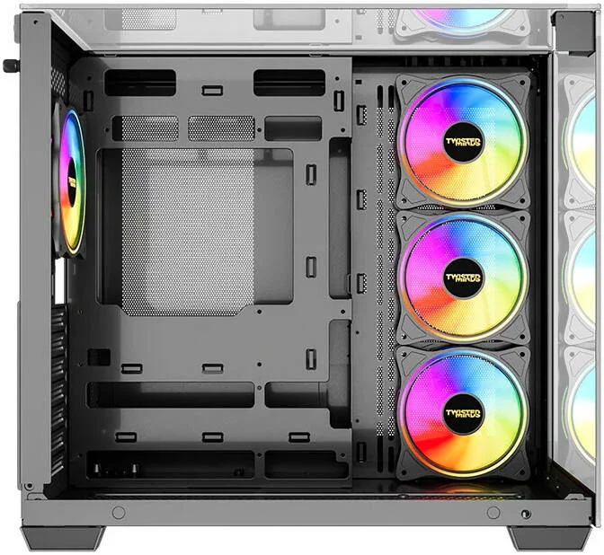 کیس کامپیوتر گیمینگ مید تاور Twisted Minds Warden Rider 04، پشتیبانی از رادیاتور 360 میلیمتری، دارای 4 فن 120 میلیمتری از پیش نصبشده، فیلتر گرد و غبار مغناطیسی، شیشه حرارت دیده با گیره + پنل فلزی با سوراخهای هوا، مشکی | TM-M2858-B کیس کامپیوتر گیمینگ مید تاور Twisted Minds Warden Rider 04، پشتیبانی از رادیاتور 360 میلیمتری، دارای 4 فن 120 میلیمتری از پیش نصبشده، فیلتر گرد و غبار مغناطیسی، شیشه حرارت دیده با گیره + پنل فلزی با سوراخهای هوا، مشکی | TM-M2858-B