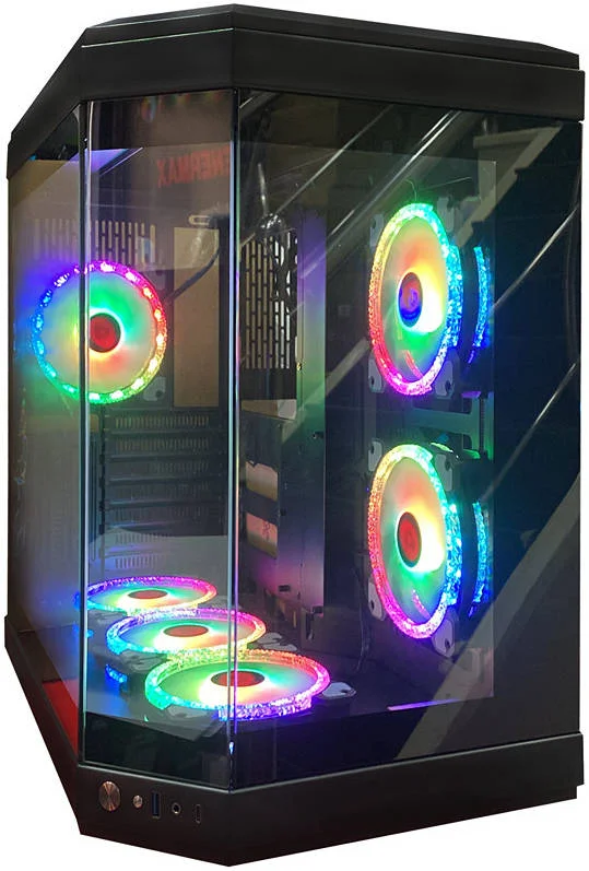 کیس کامپیوتر گیمینگ WJCOOLMAN Y40 - 6F Diamond ATX، پنل های شیشه ای حرارت دیده، پشتیبانی از رادیاتور تا 360 میلی متر، 6 عدد فن Diamond از پیش نصب شده، هارد دیسک “3.5” *2، اس اس دی “2.5” *2، USB 3.0 *1/Type-C *1، مشکی | Y40 - 6F کیس کامپیوتر گیمینگ WJCOOLMAN Y40 - 6F Diamond ATX، پنل های شیشه ای حرارت دیده، پشتیبانی از رادیاتور تا 360 میلی متر، 6 عدد فن Diamond از پیش نصب شده، هارد دیسک “3.5” *2، اس اس دی “2.5” *2، USB 3.0 *1/Type-C *1، مشکی | Y40 - 6F