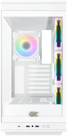 کیس کامپیوتر Xigmatec Meta Arctic E-ATX، دارای 3 فن G20A Arctic Reverse و 1 فن G20A از پیش نصب شده، پشتیبانی از رادیاتور 360 میلی‌متری، 7 اسلات توسعه، 2 پنل شیشه‌ای حرارت دیده، فیلترهای گرد و غبار، سفید | EN45073