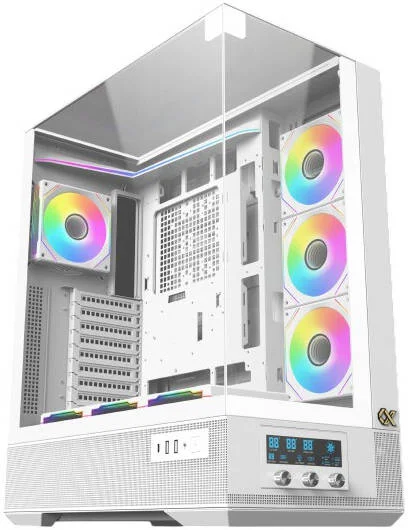 کیس کامپیوتر Xigmatec Vision Pro Arctic E-ATX، دارای 1 عدد فن G24A Arctic + 7 عدد فن معکوس G24A Arctic از پیش نصب شده، پشتیبانی از رادیاتور 480 میلیمتری، پنل نمایشگر LCD، 3 عدد پنل شیشه حرارت دیده، سفید | EN45172 کیس کامپیوتر Xigmatec Vision Pro Arctic E-ATX، دارای 1 عدد فن G24A Arctic + 7 عدد فن معکوس G24A Arctic از پیش نصب شده، پشتیبانی از رادیاتور 480 میلیمتری، پنل نمایشگر LCD، 3 عدد پنل شیشه حرارت دیده، سفید | EN45172