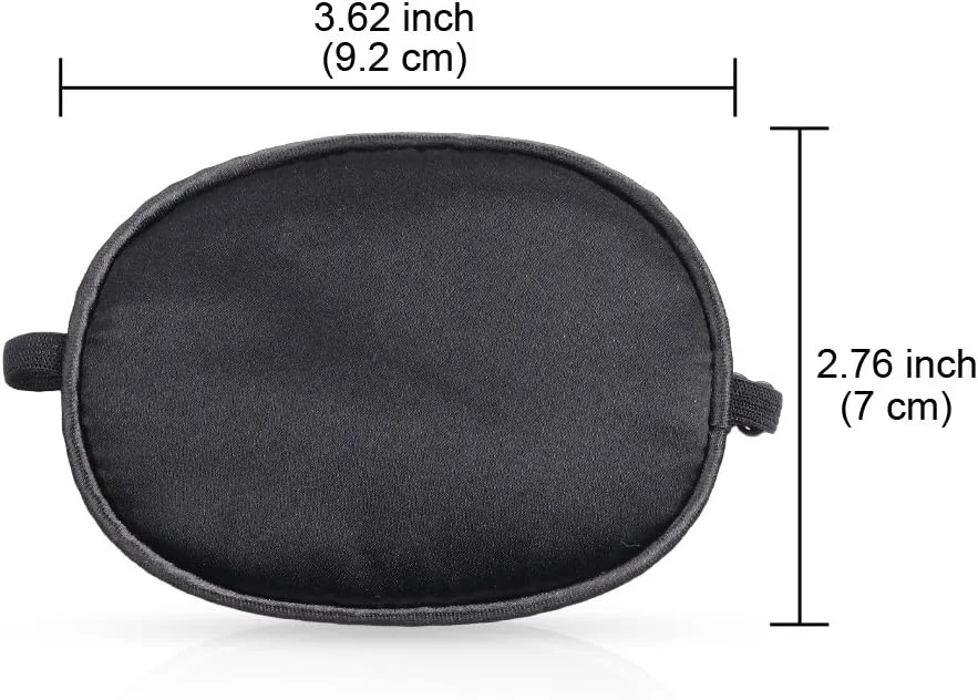 چشم بند ابریشم خالص ewinever برای بزرگسالان، مناسب برای تمرین آمبلیوپی، آستیگماتیسم و اصلاح استرابیسم - مشکی