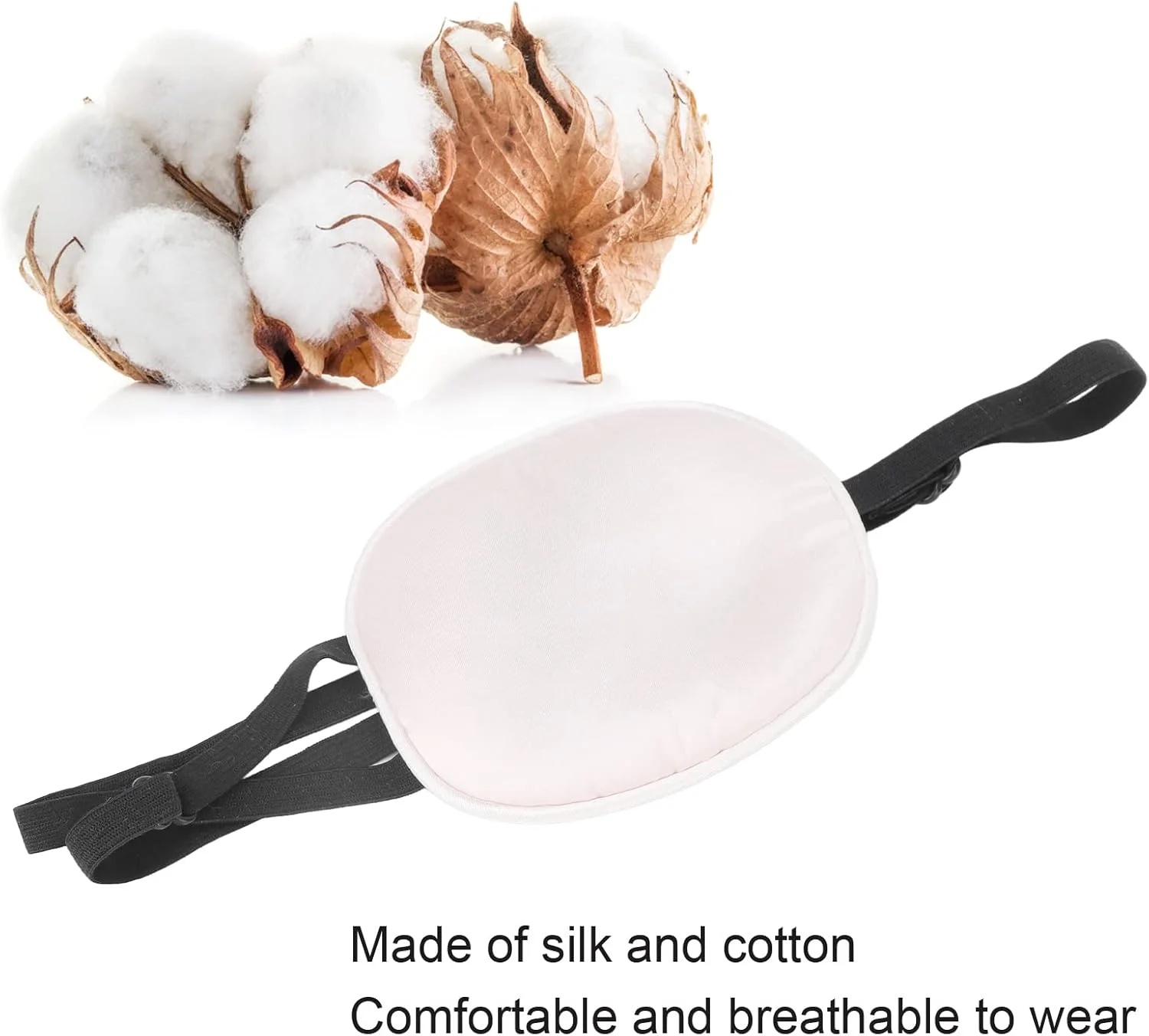 چشم بند بزرگسال، پوشش کامل ابریشم خالص مسدود کننده نور، پد چشم استرابیسم، ماسک چشم ساتن نرم، سایه چشم برای زنان و مردان (صورتی) صورتی صورتی