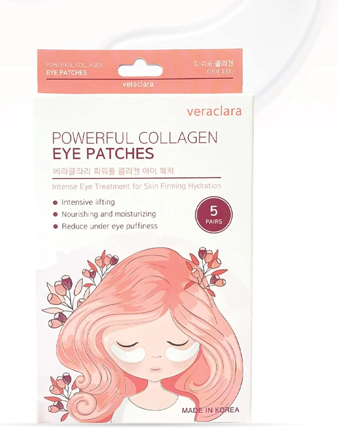 پد های قوی کلاژن دور چشم - 5 جفت - درمان پف و سیاهی دور چشم | کاهش چین و چروک زیر چشم، احیا و شاداب کننده پوست (1 بسته)