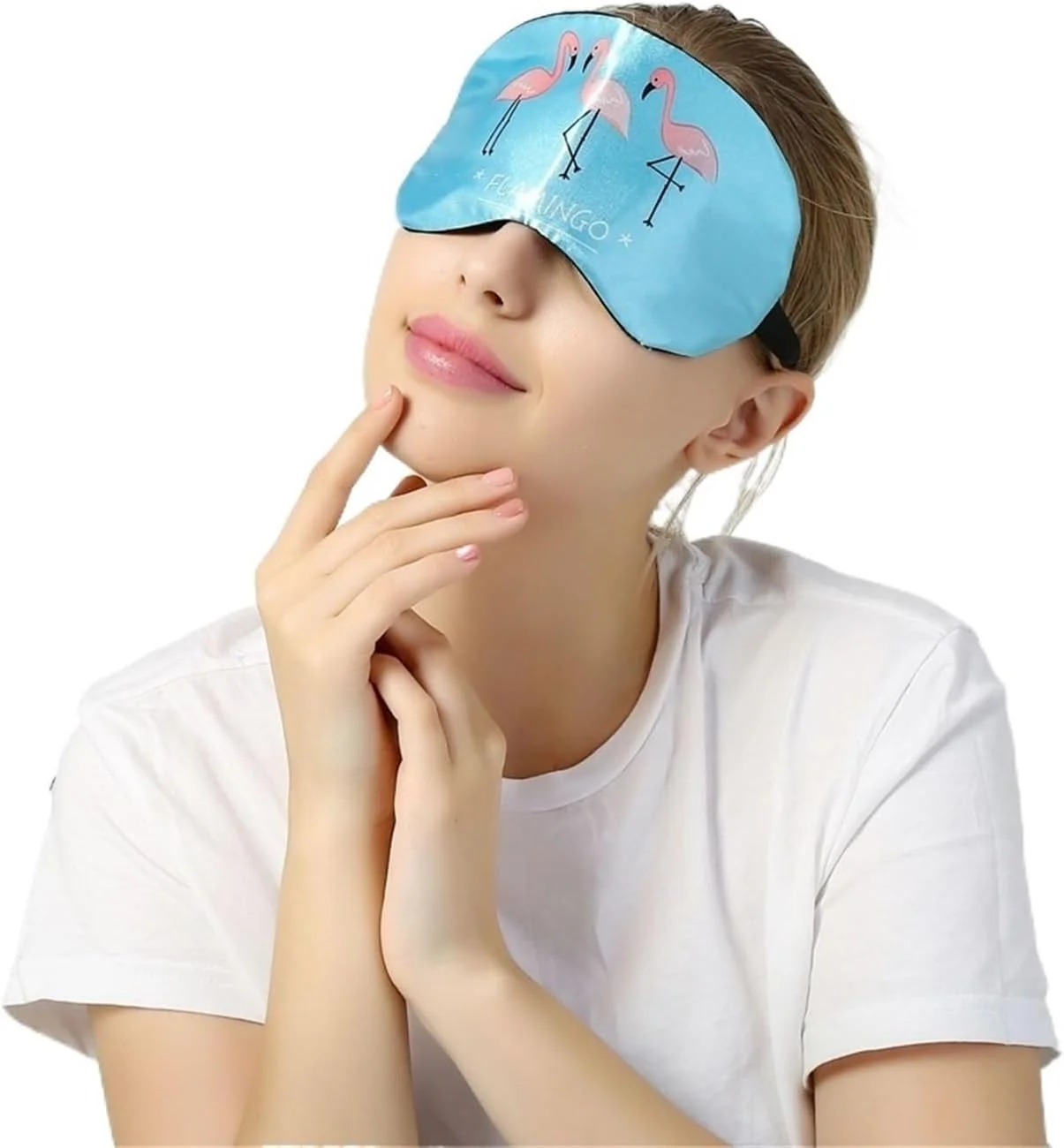 چشم بند خواب طرح دار وانام برای خواب راحت و محافظت از چشم در برابر نور (رنگ: درنا)