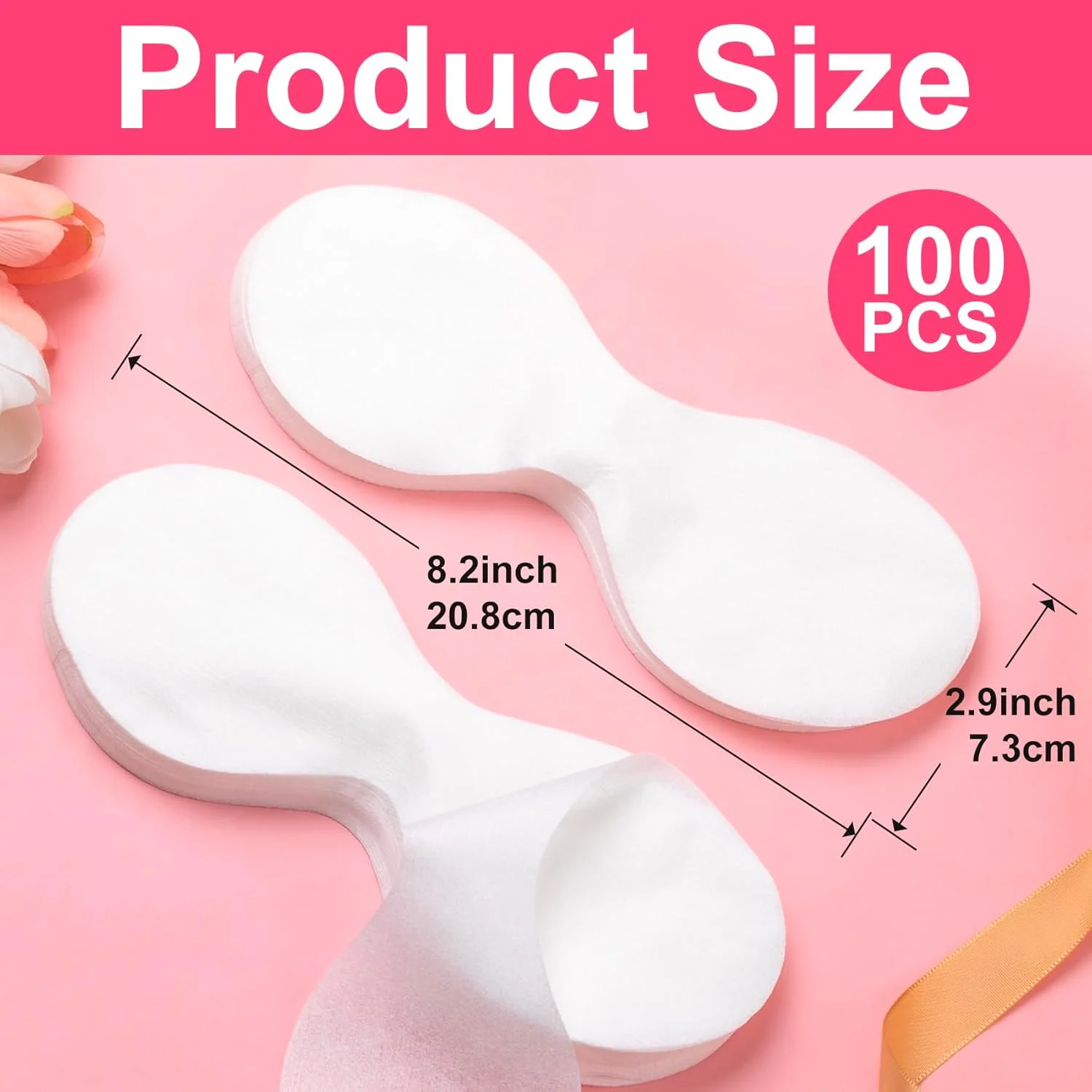 100 عدد ماسک چشم یکبار مصرف نبافته، کاغذ ماسک چشم پنبه ای، پوشش چشم برای صورت، ماسک چشم برای مراقبت از پوست، حفظ رطوبت، اسپا، پوشش