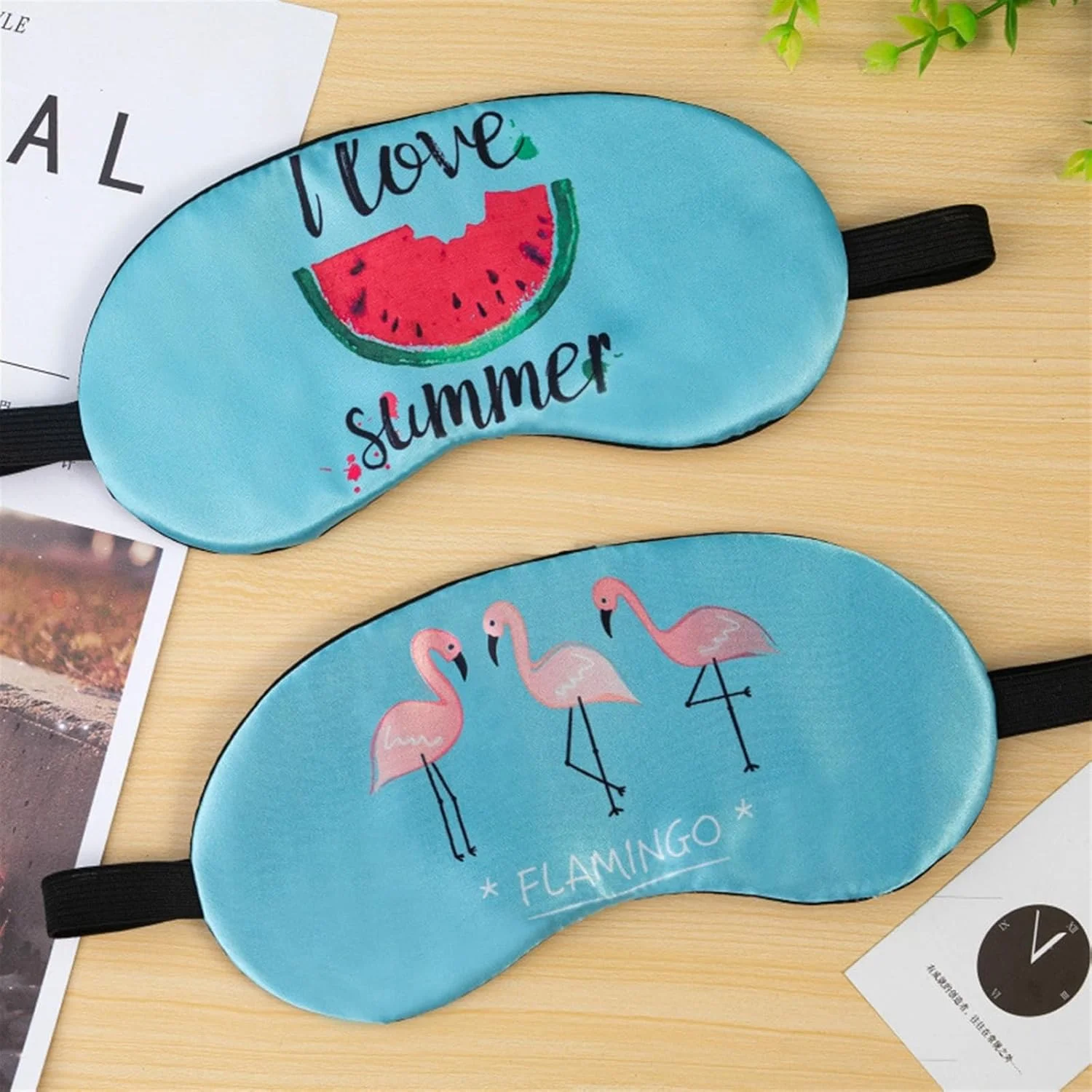 چشم بند خواب طرح دار وانام برای خواب راحت و محافظت از چشم در برابر نور (رنگ: درنا)