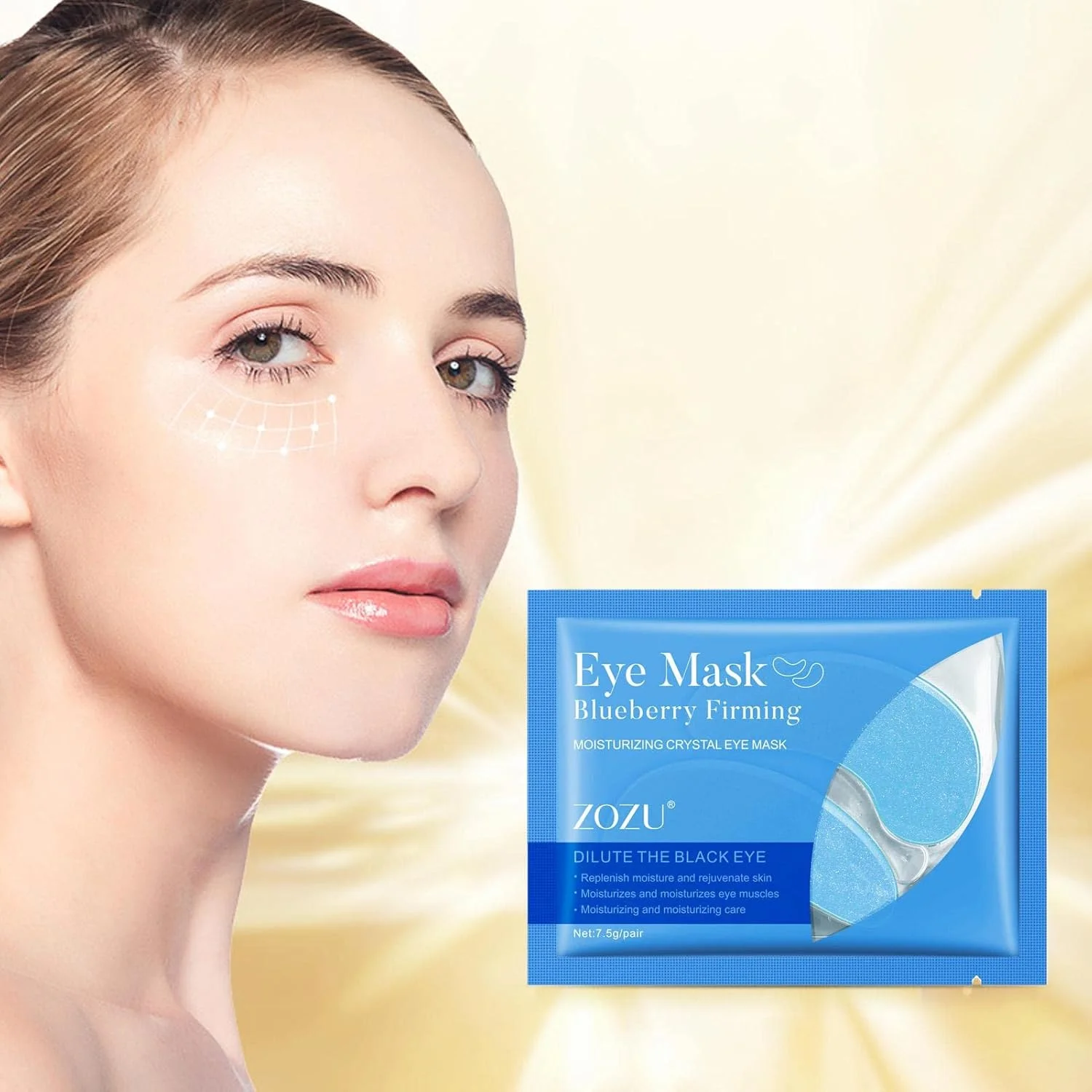 پچ های مراقبت از پوست دور چشم | پچ طلای 24 عیار برای زیبایی و مراقبت شخصی | نوارهای لیفت پلک برای مراقبت از صورت، پچ های دور چشم برای سیاهی و پف