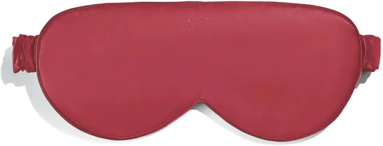 ماسک خواب چشم Branche Beauty Belle De Nuit - ماسک چشم ابریشمی با ابریشم درجه 6A و تراکم 22 مومه، پوشش چشم برای خوابی لوکس در تاریکی مطلق (رنگ یاقوتی)