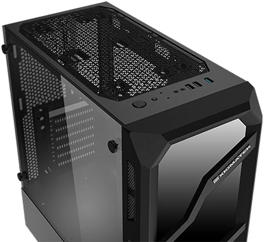 کیس گیمینگ مید تاور Xigmatek Lamiya RGB، جنس بدنه فولادی، پشتیبانی از خنک کننده مایع تا 240 میلی متر، پشتیبانی از 6 فن، شیشه حرارت دیده در قسمت جلو و سمت چپ، فیلترهای گرد و غبار قابل جابجایی، مشکی | EN48113