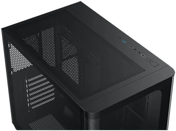 کیس کامپیوتر Xigmatek Pano E-ATX، دارای 1 فن G20A و 6 فن G20A معکوس از پیش نصب شده، پشتیبانی از رادیاتور 360 میلی‌متری، 7 اسلات توسعه، پنل شیشه‌ای حرارت دیده خمیده، مشکی | EN44250