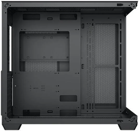 کیس کامپیوتر Xigmatek Pano E-ATX، دارای 1 فن G20A و 6 فن G20A معکوس از پیش نصب شده، پشتیبانی از رادیاتور 360 میلی‌متری، 7 اسلات توسعه، پنل شیشه‌ای حرارت دیده خمیده، مشکی | EN44250