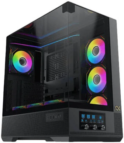 کیس کامپیوتر Xigmatek Vision E-ATX، دارای 1 فن G24A + 6 فن G24A Reverse از پیش نصب شده، پشتیبانی از رادیاتور 360 میلیمتری، پنل نمایشگر LCD، 7 اسلات توسعه، 3 پنل شیشهای حرارت دیده، مشکی | EN45196 کیس کامپیوتر Xigmatek Vision E-ATX، دارای 1 فن G24A + 6 فن G24A Reverse از پیش نصب شده، پشتیبانی از رادیاتور 360 میلیمتری، پنل نمایشگر LCD، 7 اسلات توسعه، 3 پنل شیشهای حرارت دیده، مشکی | EN45196