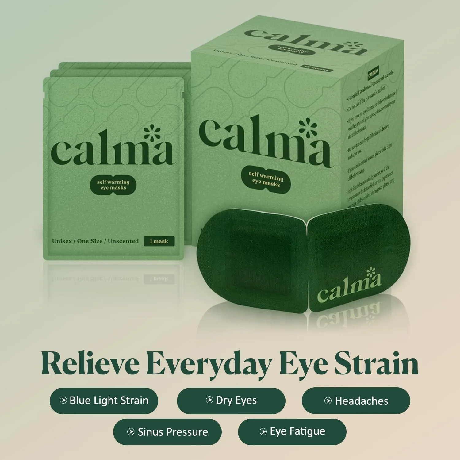 ماسک چشم گرمایشی کالما 16 عددی - کمپرس گرم برای خستگی چشم - کمک به تسکین خشکی چشم، فشار نور آبی، سردرد و سیاهی دور چشم (بدون عطر)