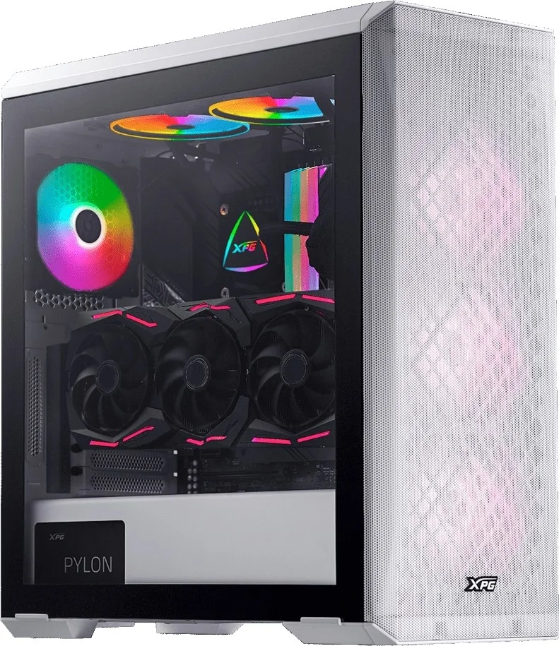 کیس کامپیوتر XPG Defender Mid Tower ATX، پنل جلویی توری، جلوه RGB با جریان هوای کارآمد، شیشه حرارت دیده، دارای 3 فن XPG VENTO 120 ARGB، فیلتر گرد و غبار قابل جابجایی، سفید | DEFENDER-WHCWW کیس کامپیوتر XPG Defender Mid Tower ATX، پنل جلویی توری، جلوه RGB با جریان هوای کارآمد، شیشه حرارت دیده، دارای 3 فن XPG VENTO 120 ARGB، فیلتر گرد و غبار قابل جابجایی، سفید | DEFENDER-WHCWW