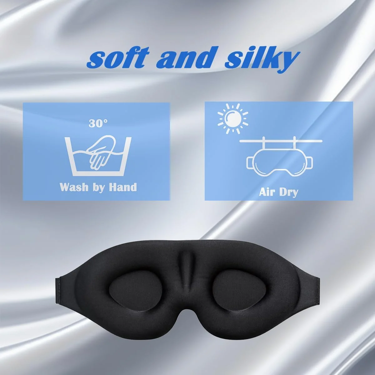 چشم بند برای اکستنشن مژه، چشم بند خواب، چشم بند خواب نرم و قابل تنفس برای اکستنشن مژه با بند الاستیک قابل تنظیم برای گردن