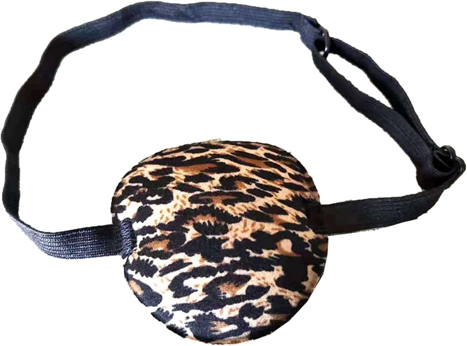 چشم بند تک چشمی مشکی، طرح جمجمه دزدان دریایی، چشم بند سه بعدی قابل تنظیم برای بزرگسالان و کودکان (طرح پلنگی)