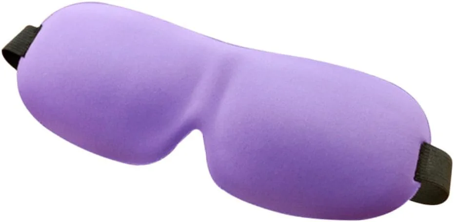 چشم بند خواب بیوتیفول، ماسک چشم برای مسافرت و چرت زدن، مسدود کننده نور و تنفس پذیر، راحت برای افرادی که به پهلو می خوابند، بنفش
