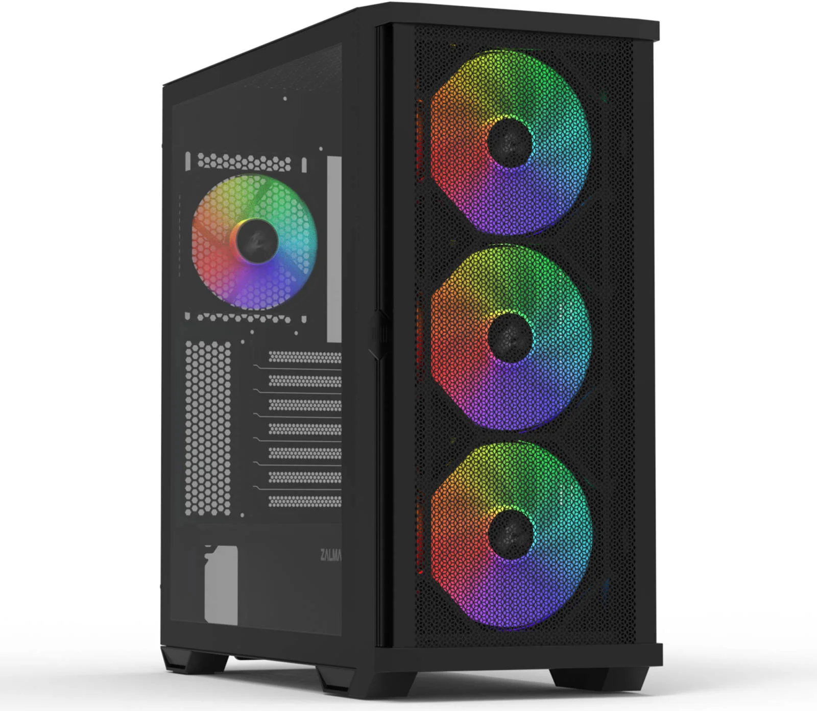 کیس کامپیوتر مید تاور ای تی ایکس Zalman Z10 Plus، پنل های شیشه حرارت دیده و مشبک، 4 فن ARGB از پیش نصب شده، پشتیبانی از رادیاتور تا 360 میلی متر، جریان هوای مطلوب، USB 3.0 / Type-C / دکمه LED، مشکی | ZM-Z10-PLUS-BL کیس کامپیوتر مید تاور ای تی ایکس Zalman Z10 Plus، پنل های شیشه حرارت دیده و مشبک، 4 فن ARGB از پیش نصب شده، پشتیبانی از رادیاتور تا 360 میلی متر، جریان هوای مطلوب، USB 3.0 / Type-C / دکمه LED، مشکی | ZM-Z10-PLUS-BL