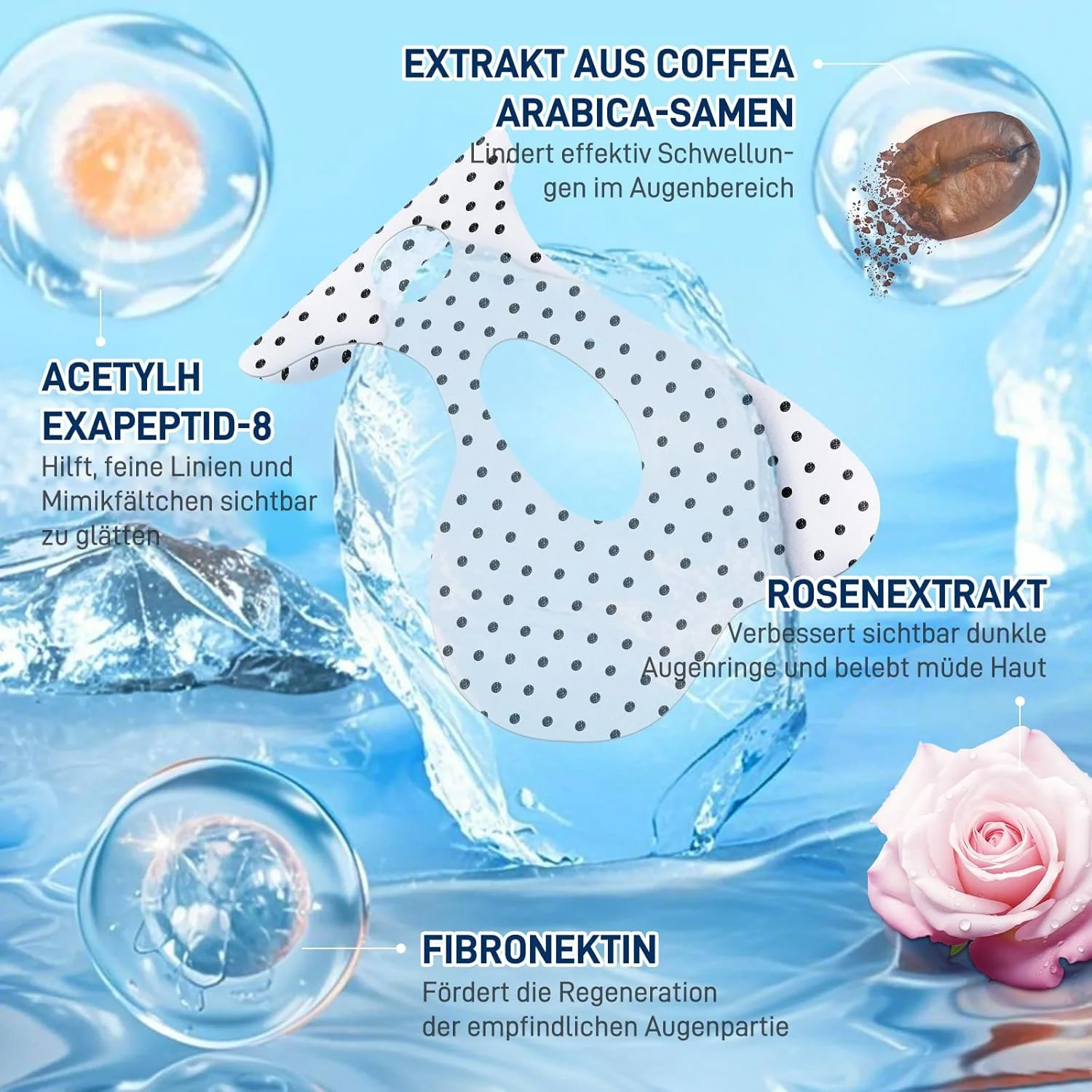 پدهای مراقبت از چشم با فناوری مغناطیسی، ضد تیرگی و کاهش پف، ضد چروک و مرطوب کننده 24 ساعته برای کرم روز (بسته 7 عددی)