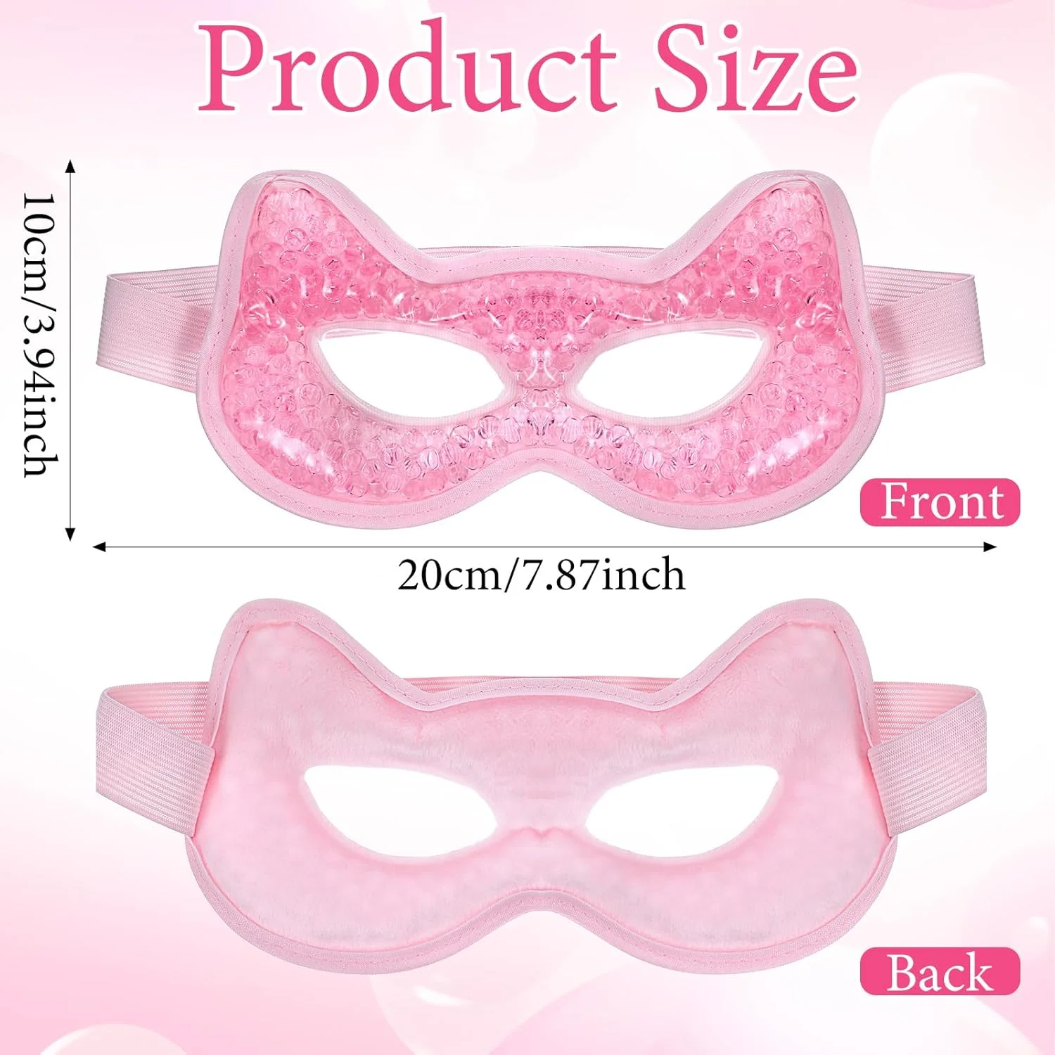 ماسک چشم خنک کننده با مهره های ژلی، کمپرس گرم و سرد قابل استفاده مجدد برای خشکی، پف، سیاهی دور چشم، سردرد، خواب، کاهش استرس، مراقبت از پوست، مناسب برای آقایان و بانوان