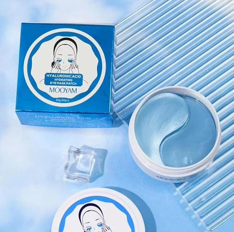 پدهای دور چشم هیالورونیک کره‌ای 60 عددی - ضد چروک و تیرگی، پدهای ژلی کلاژن آبرسان و قابل استفاده مجدد