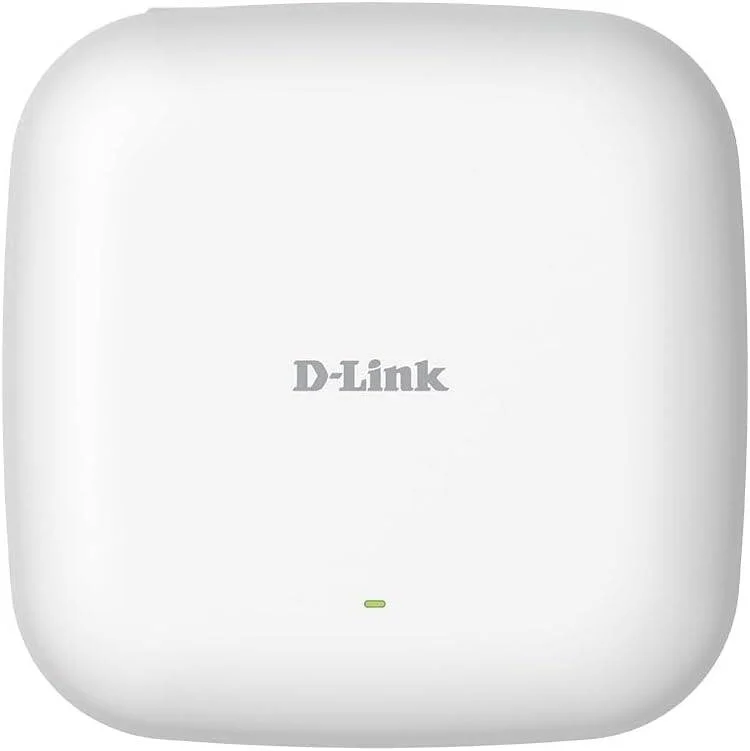 اکسس پوینت PoE دی-لینک WiFi 6 AX1800 Wave 2 دو بانده، طراحی فشرده، قابل نصب روی دیوار و سقف (DAP-X2810)، سفید