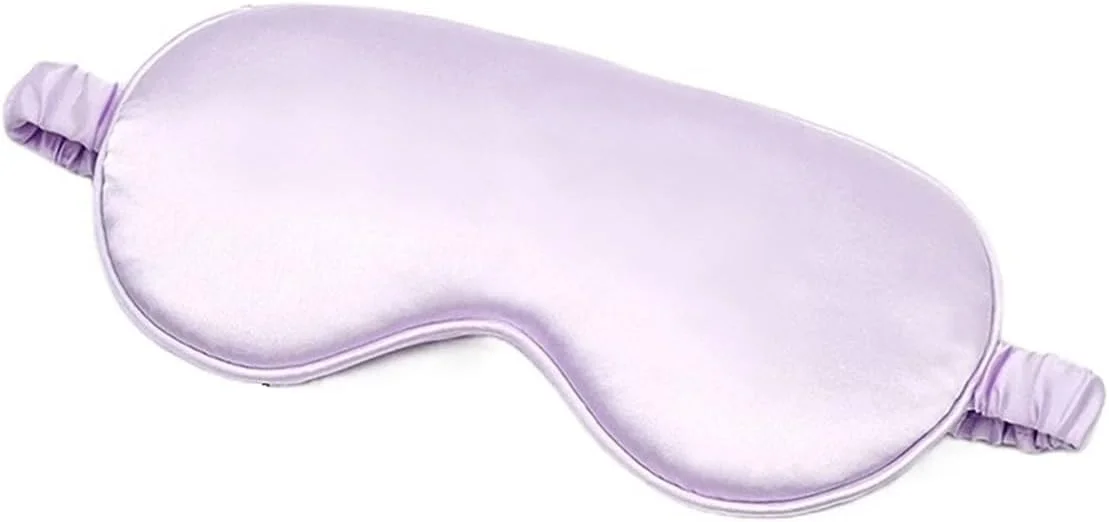 چشم بند خواب ابریشمی طرح WANAM، قابل حمل برای مسافرت، پد چشم، استراحت، چشم بند، پوشش چشم، ماسک خواب (رنگ: بنفش روشن)