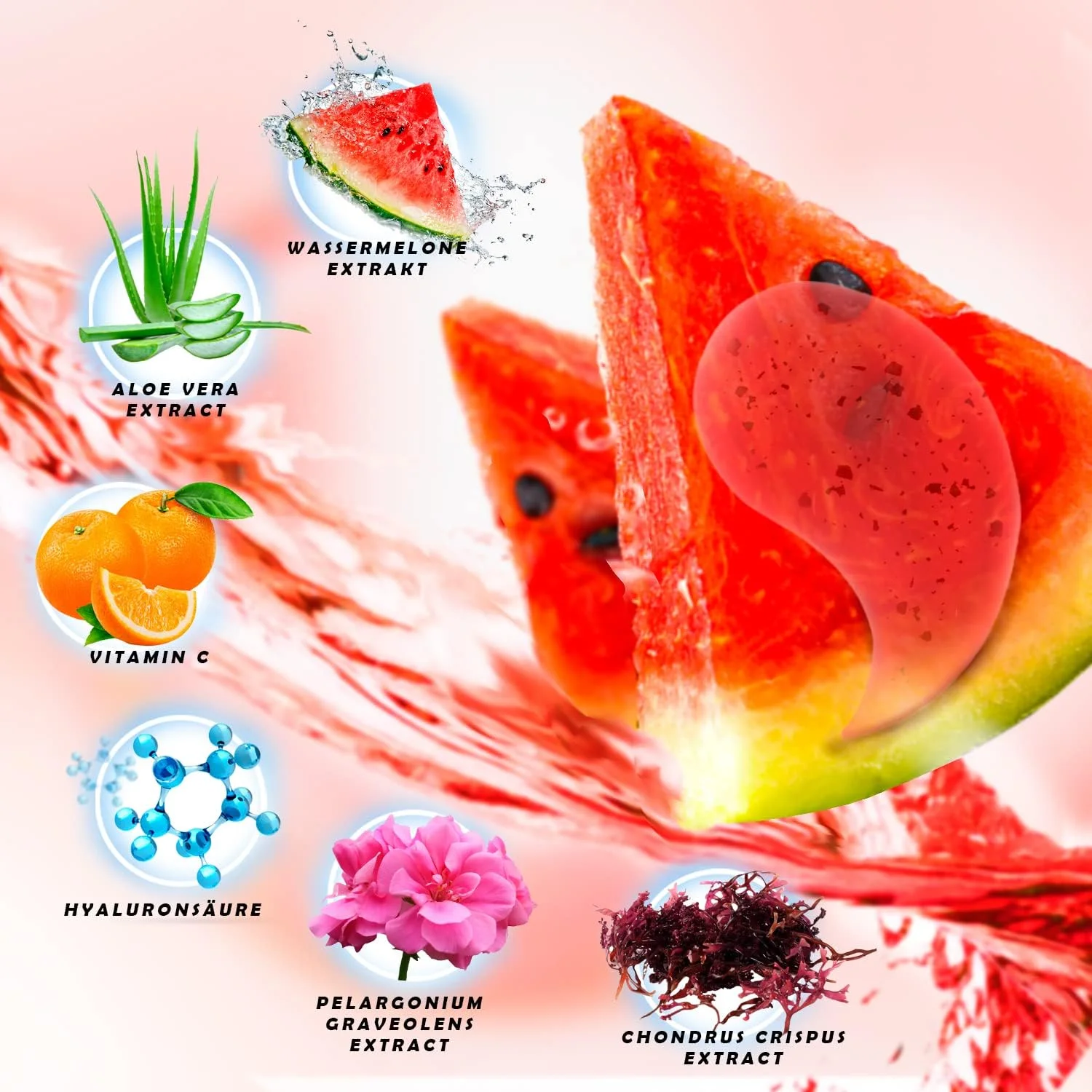 ماسک دور چشم P-Beauty با عصاره هیالورونیک و هندوانه، بسته 60 عددی - پدهای دور چشم برای رفع تیرگی، ضد چروک، ضد پیری و مرطوب کننده - پدهای ژلی کلاژن - پدهای خنک کننده دور چشم برای انواع پوست