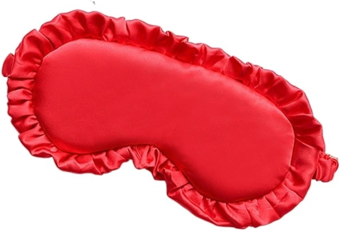 چشم بند خواب ابریشمی والان دار، پوشش نرم و راحت برای چشم، مناسب خواب و استراحت، برای خانم ها و آقایان (رنگ: قرمز)