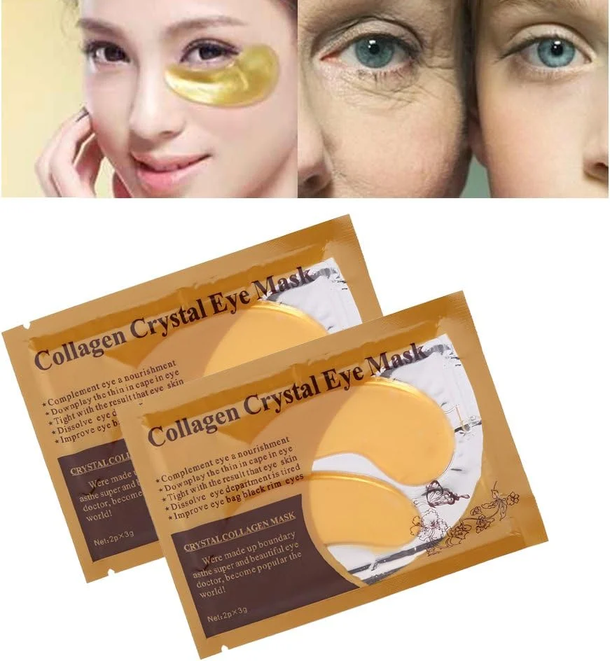 پد ماسک چشم کلاژن، ماسک چشم ژلی کریستالی پودری برای ضد پیری، رفع پف، ضد چروک، مرطوب کننده پلک