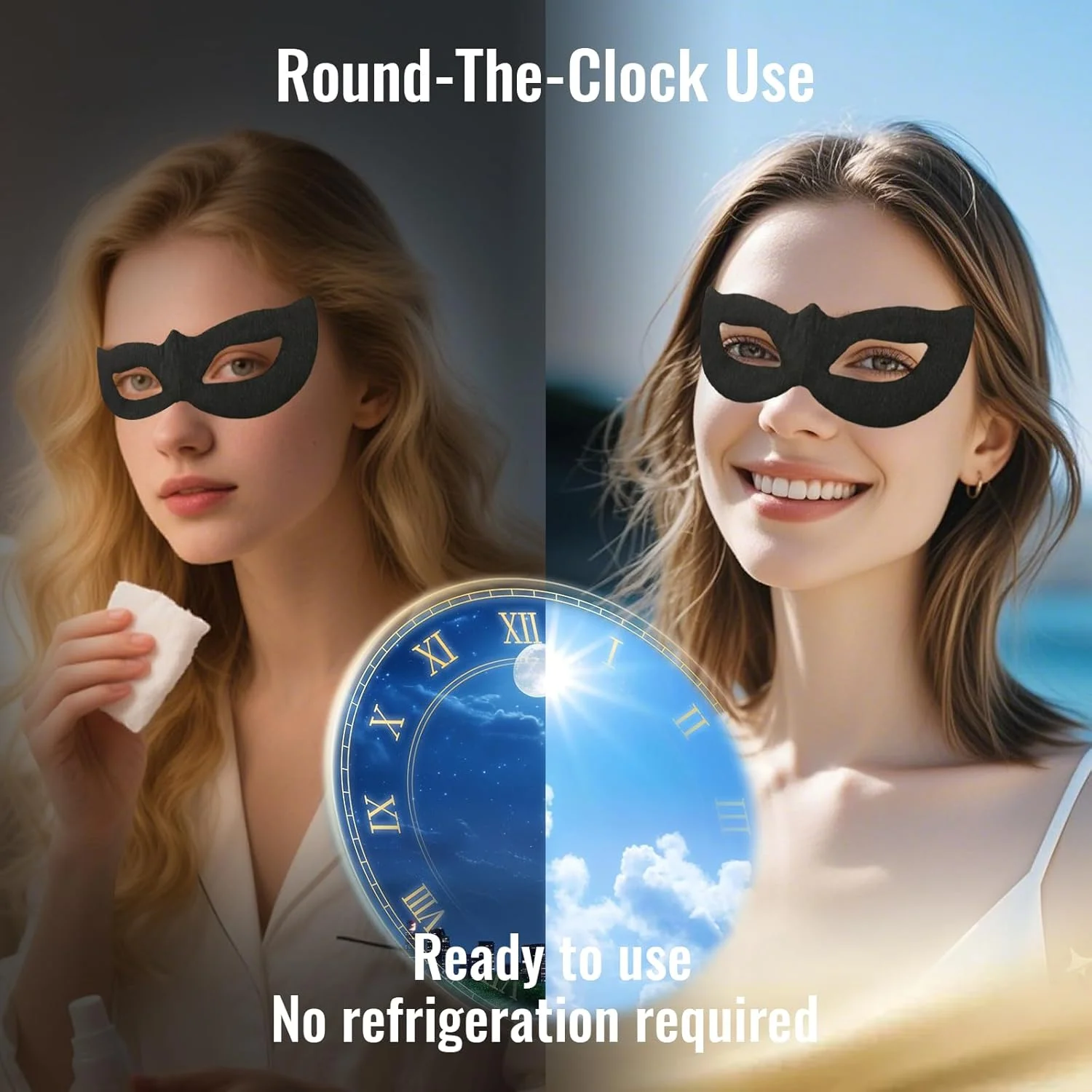 ماسک چشم خنک کننده خودکار UEF برای خستگی چشم و پف کردگی، مواد کاملا طبیعی، ماسک چشم سرد برای مسافرت، پرواز، استفاده از صفحه نمایش یا پف کردگی شبانه