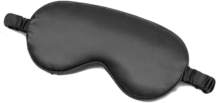 چشم بند خواب ابریشم توت AUGEN، فوق العاده نرم و لطیف (مشکی) (1)