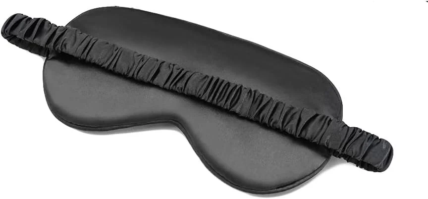 چشم بند خواب ابریشم توت AUGEN، فوق العاده نرم و لطیف (مشکی) (1)