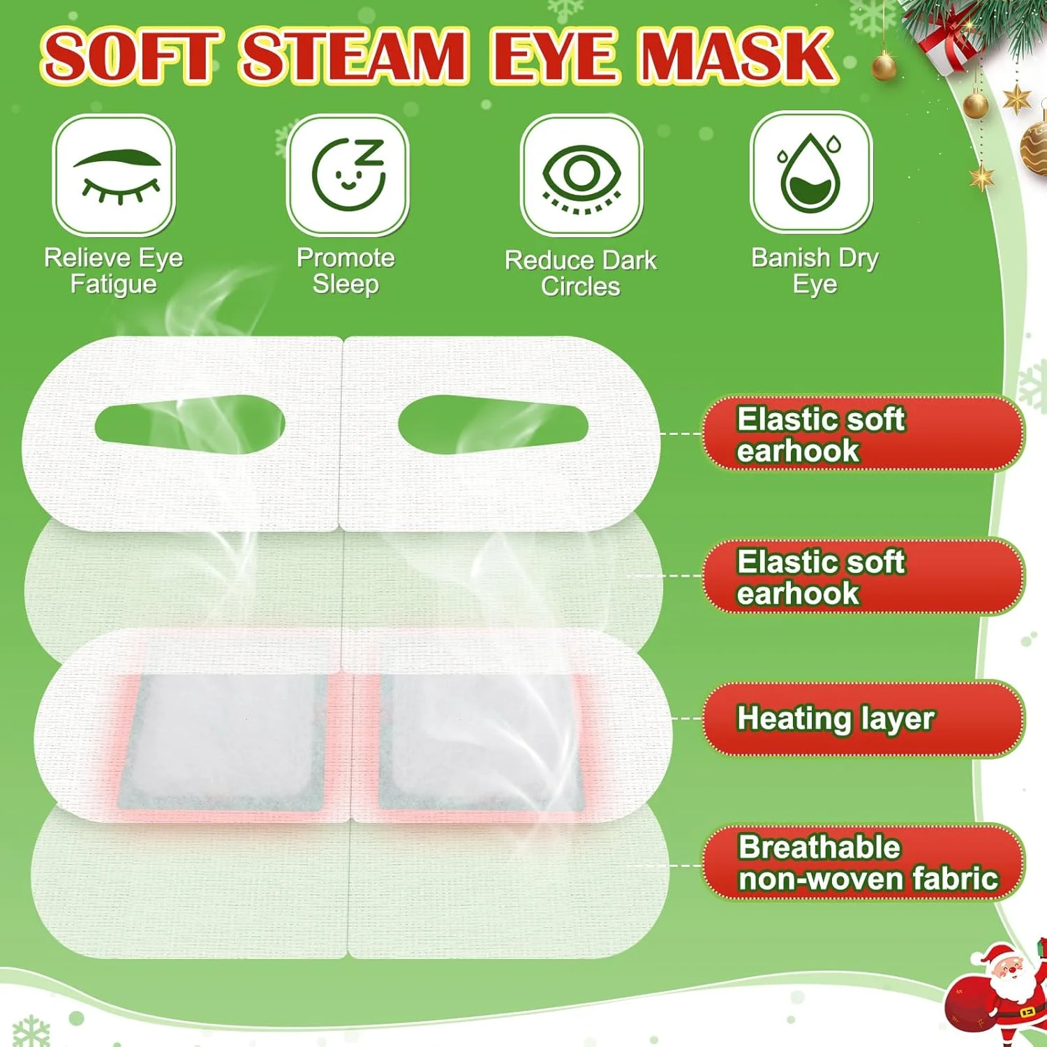 ماسک چشم بخار کریسمس Ramede، 48 عددی، برای چشم های خشک، ماسک خواب گرم اسپا، ماسک چشم یکبار مصرف خود گرم شونده، رایحه اسطوخودوس برای خواب، هدیه جوراب ساق بلند کریسمس تعطیلات خانگی ماسک چشم بخار کریسمس Ramede، 48 عددی، برای چشم های خشک، ماسک خواب گرم اسپا، ماسک چشم یکبار مصرف خود گرم شونده، رایحه اسطوخودوس برای خواب، هدیه جوراب ساق بلند کریسمس تعطیلات خانگی
