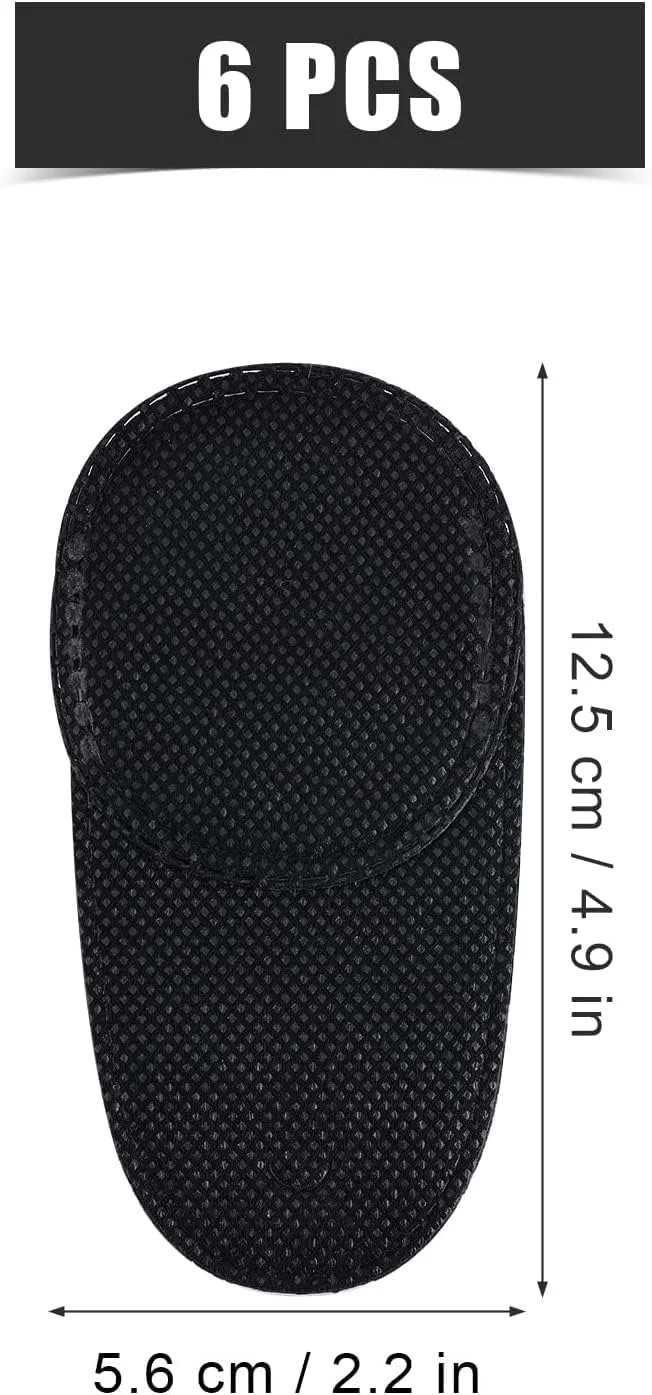 پد چشم عینکی 6 عددی، پد چشم مشکی، پد چشم تنبل قابل استفاده مجدد، نرم و قابل تنفس، برای بزرگسالان و کودکان برای درمان آمبلیوپی و استرابیسم