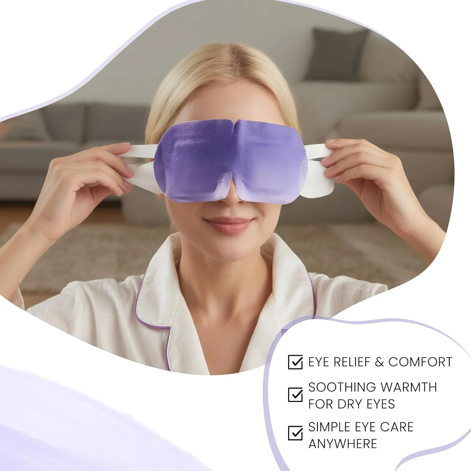 ماسک چشم خود گرم شونده کمپرس گرم برای خشکی چشم، ماسک چشم گرم شونده یکبار مصرف برای تسکین سریع، خواب، اسپا، ملزومات سفر و هدایای آرامش بخش برای زنان (30 عدد) - اسطوخودوس