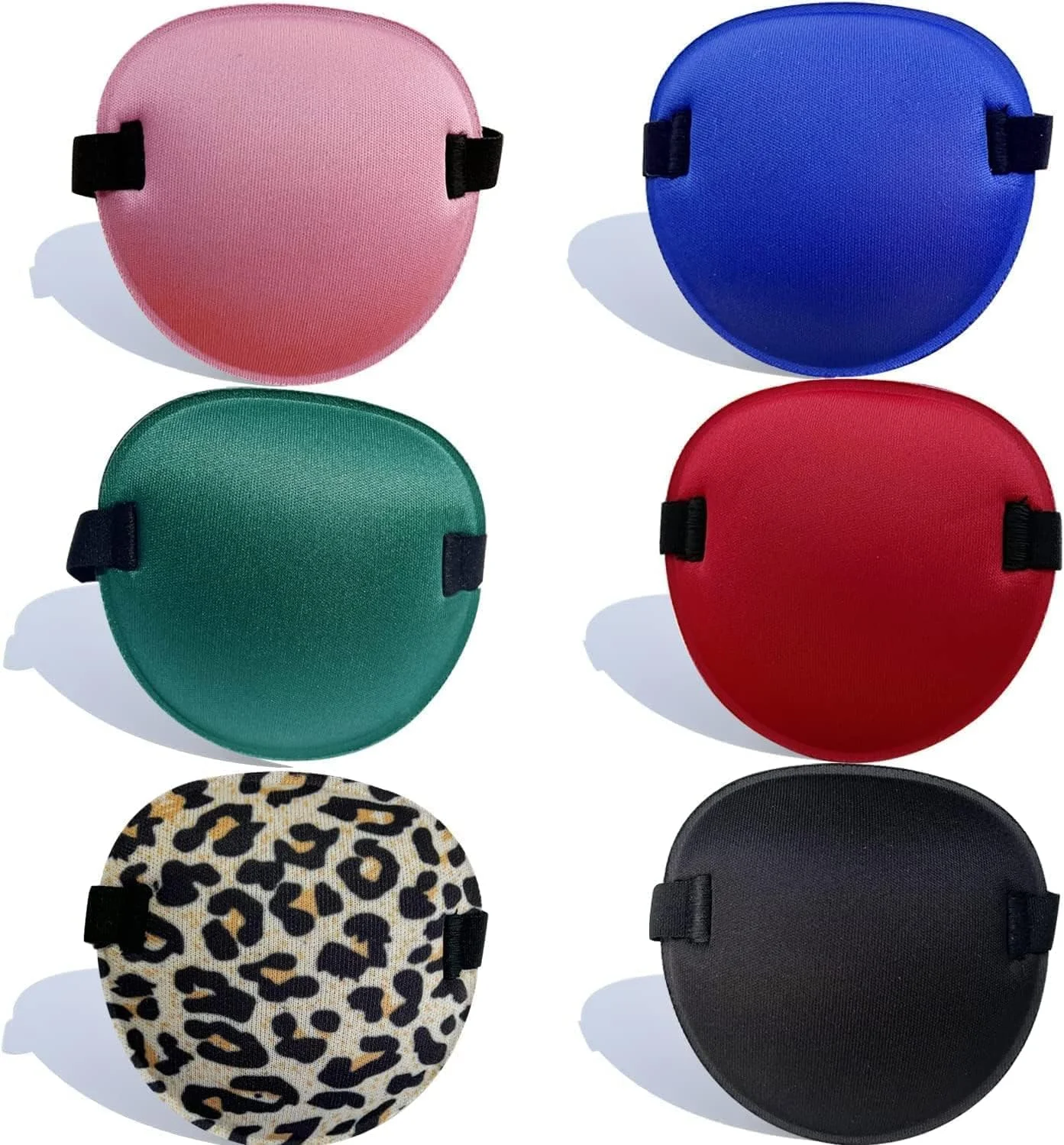 پد چشم 6 عددی، پدهای چشمی نرم، پد چشم قابل تنظیم برای بزرگسالان و کودکان، پدهای چشم برای چشم چپ یا راست، طراحی شیار سه بعدی، تنفس پذیر، برای تمرین تنبلی چشم