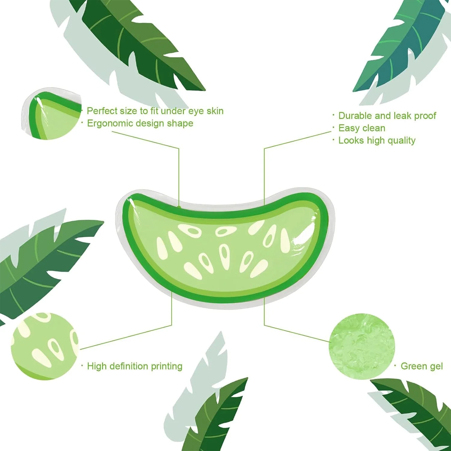 پدهای ژلی قابل استفاده مجدد برای رفع پف و تیرگی دور چشم - کمپرس سرد/گرم با ماسک های خنک کننده چشم، کاهش خطوط ریز و قرمزی