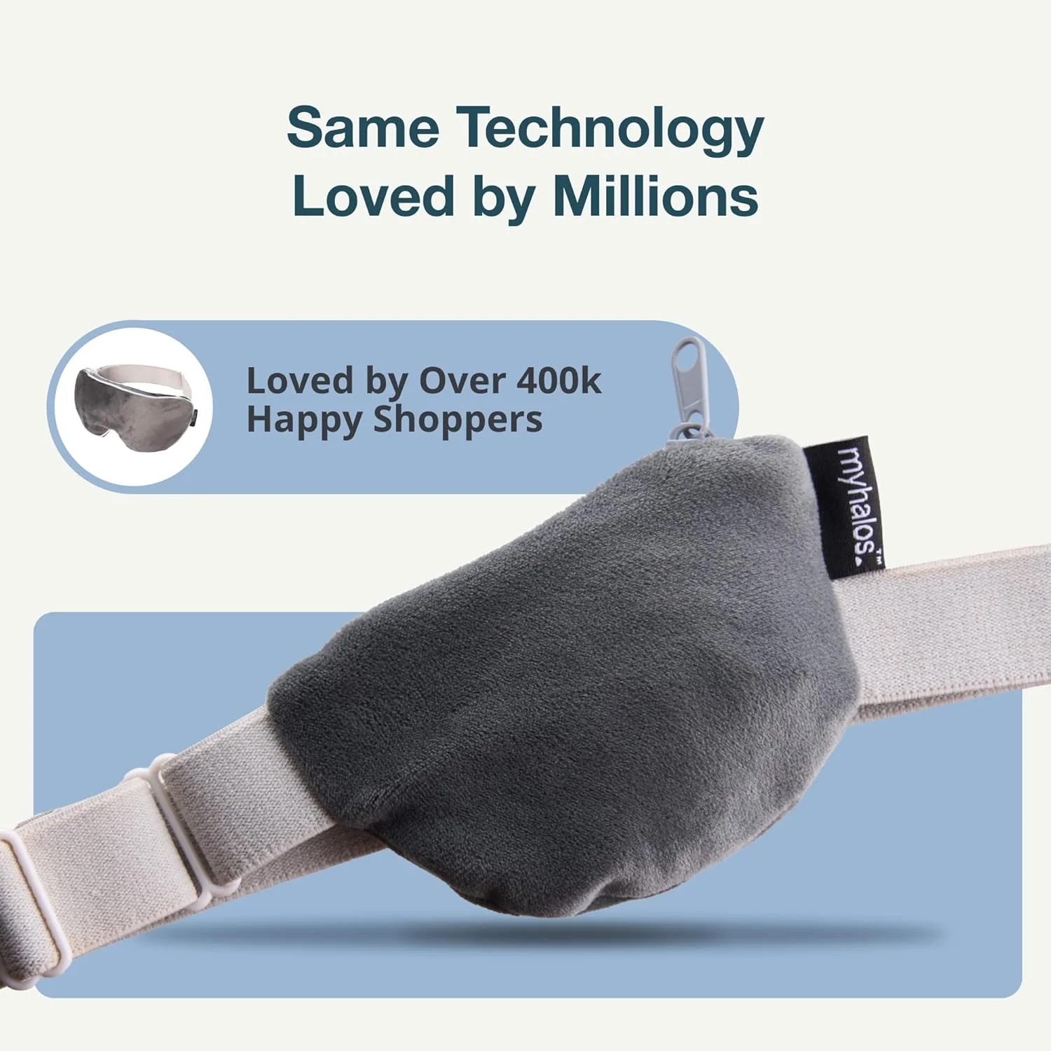 پد گرم کننده چشم MyHalos برای خشکی چشم - درمان گل مژه - ماسک بلفاریت حرارتی مرطوب قابل شستشو و برگشت پذیر