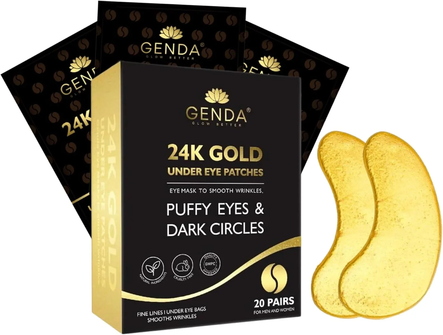 پدهای دور چشم GENDA، بسته 40 عددی (20 جفت)