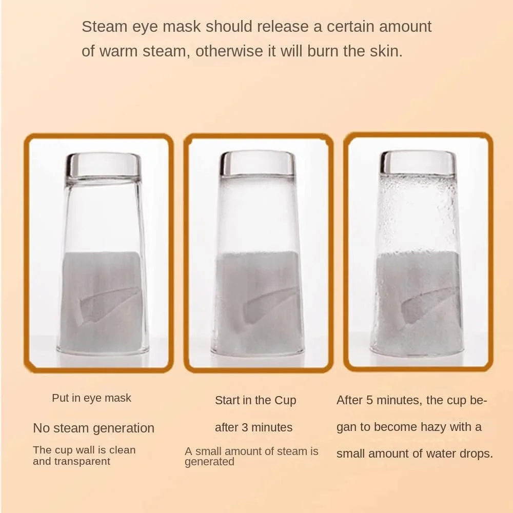 ماسک چشم بخار با روغن اسانس گل، ماسک چشم خواب گرم برای ادم و خستگی چشم، ماسک چشم خواب حلقه سیاه چشم خشک خود گرم شونده دمای یکنواخت 42 درجه سانتیگراد - 14 عدد (بابونه)